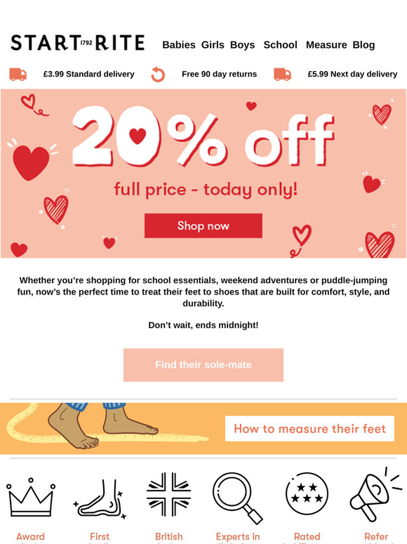20% off TODAY ONLY