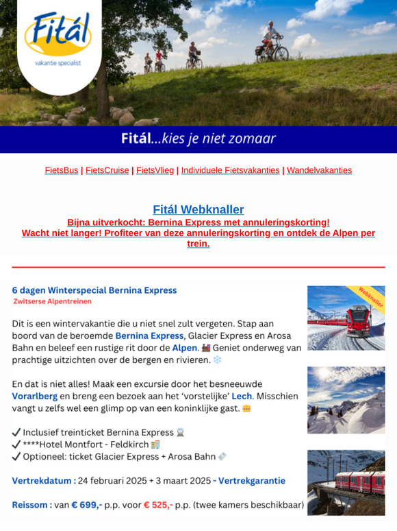 Webknaller: Annuleringskorting op de Bernina Express!