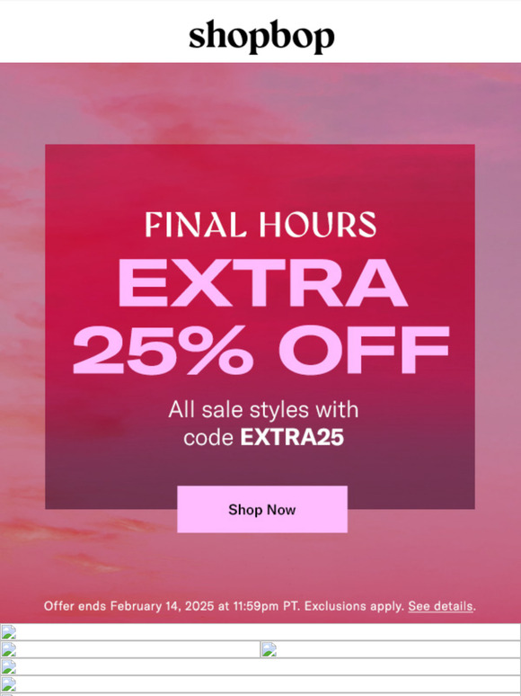 EXTRA 25% OFF—sale on sale