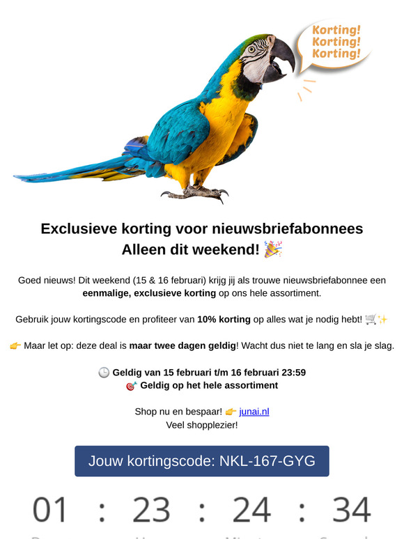 Korting, speciaal voor jou!