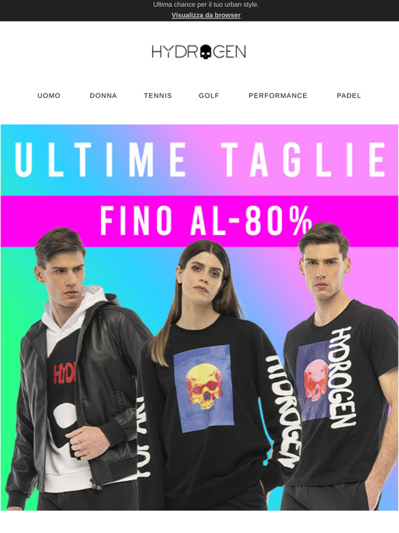 Ultime taglie fino al -80%