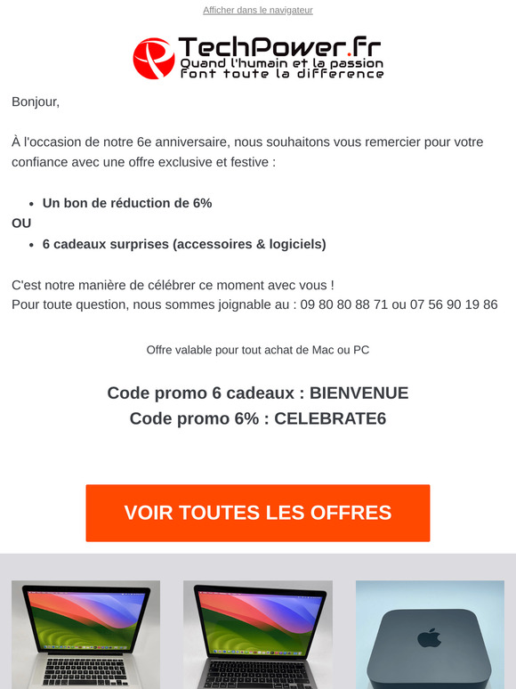 Célébrons ensemble nos 6 ans ! 🎉 Choisissez votre cadeau exclusif