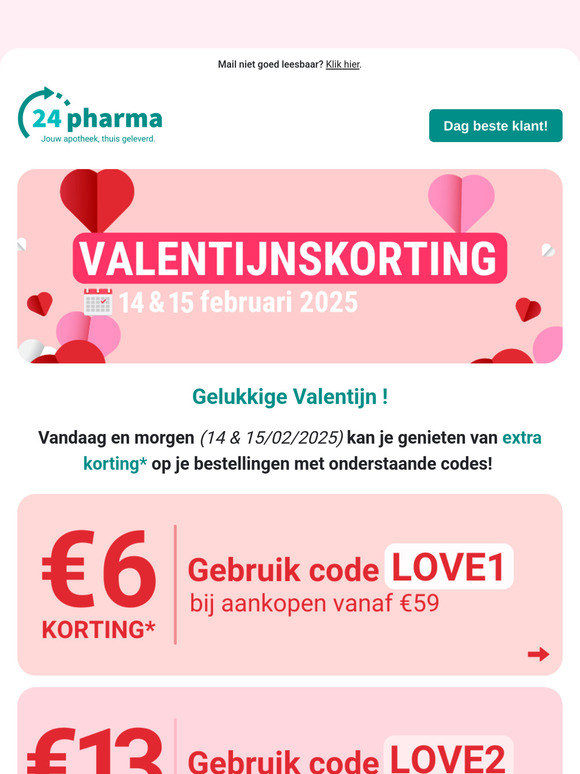 Speciaal voor Valentijn - extra korting! ❤️