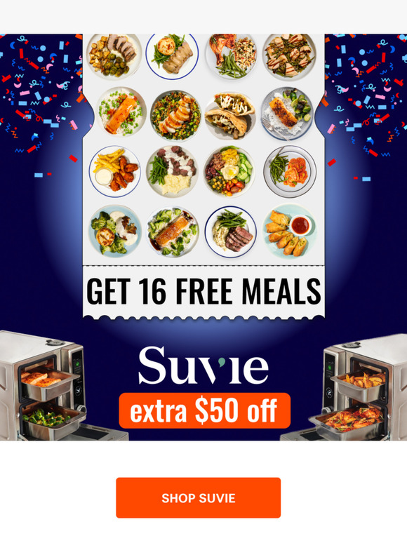 Don’t Miss: $50 Off Suvie + 16 Free Meals for Presidents Day!