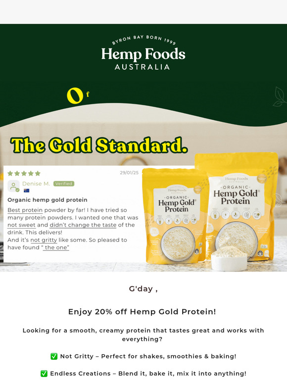 💚 Get 20% Off HFA Gold Protein - The Gold Standard!