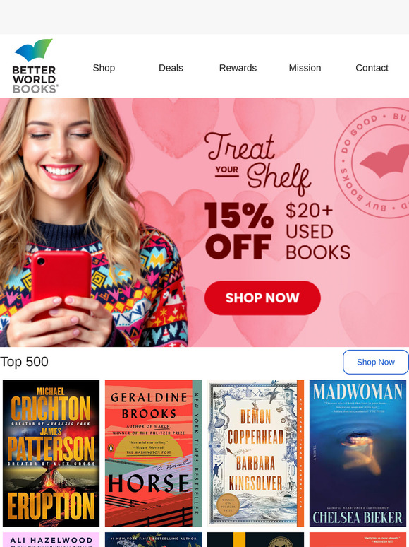 📚💘 Treat Your Shelf—15% Off Used Books Starts Now!