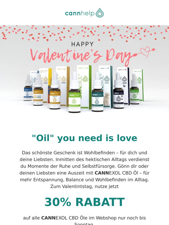 30% Rabatt auf CANNEXOL zum Valentinstags❤️