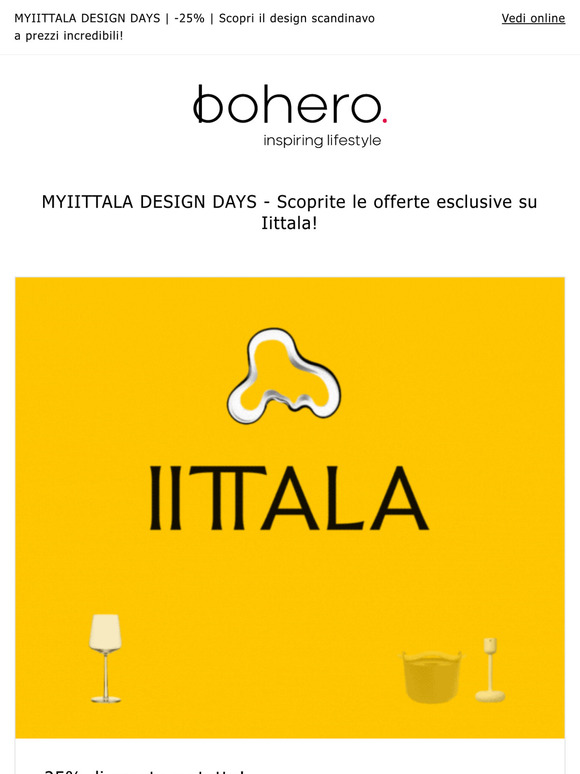 MYIITTALA  DESIGN DAYS | -25% | Scopri il design scandinavo a prezzi incredibili!