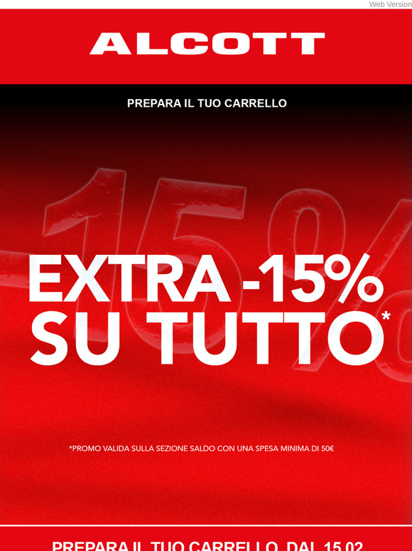 EXTRA 15% SU TUTTO 👉 INIZIA DOMANI