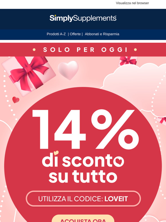 14% di sconto su tutto!💕