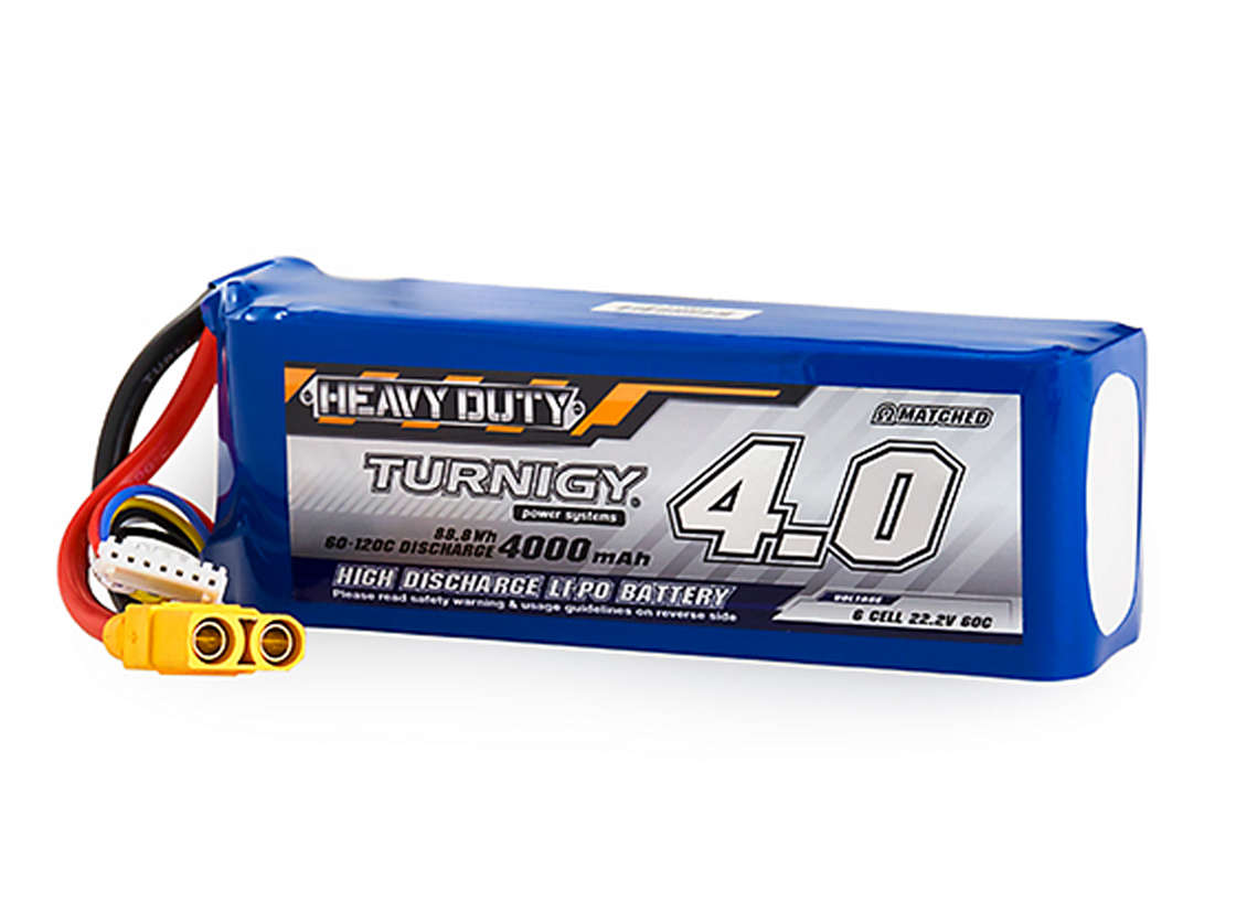 Turnigy Heavy Duty 4000mAh 6S 60C Lipo Battery Pack w/XT90