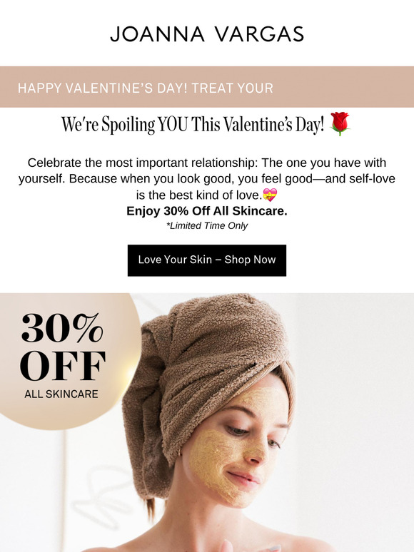 Valentine’s Day Just Got Better - 30% Off All Skincare!🌹
