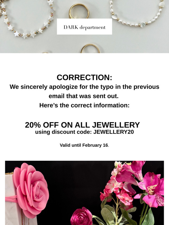 CORRECTION: Oops! We made a mistake! 💗