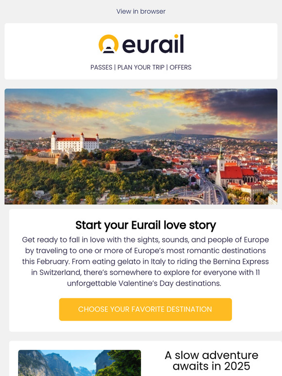 Fall in love with Europe by traveling with Eurail