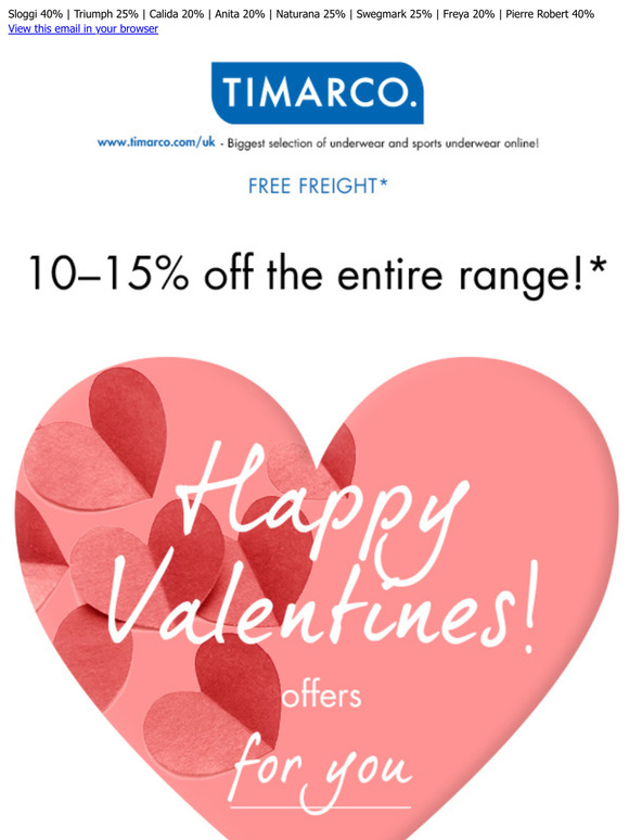 Happy Valentine’s Day – At least 10–15% off EVERYTHING ❤️