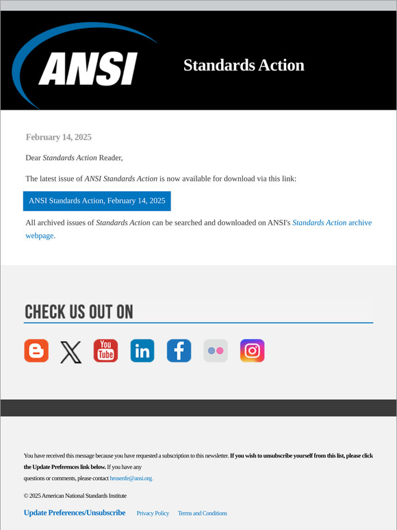 ANSI Standards Action February 14 2025