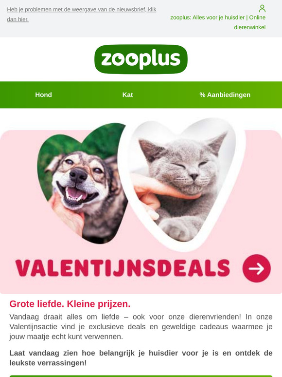 🐾❤️ Grote liefde. Kleine prijzen.