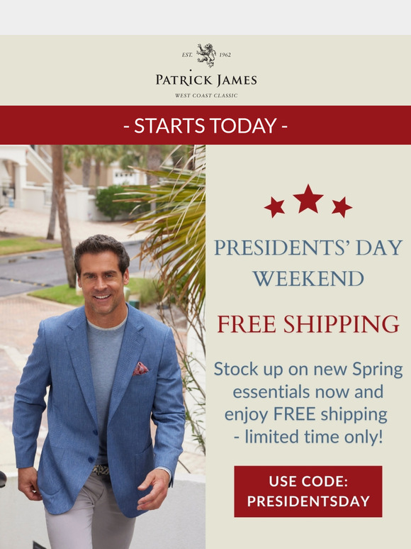 Presidents' Day Offer: Enjoy FREE Shipping 📦