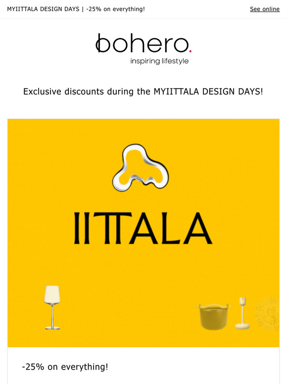 MYIITTALA DESIGN DAYS | -25% on everything!