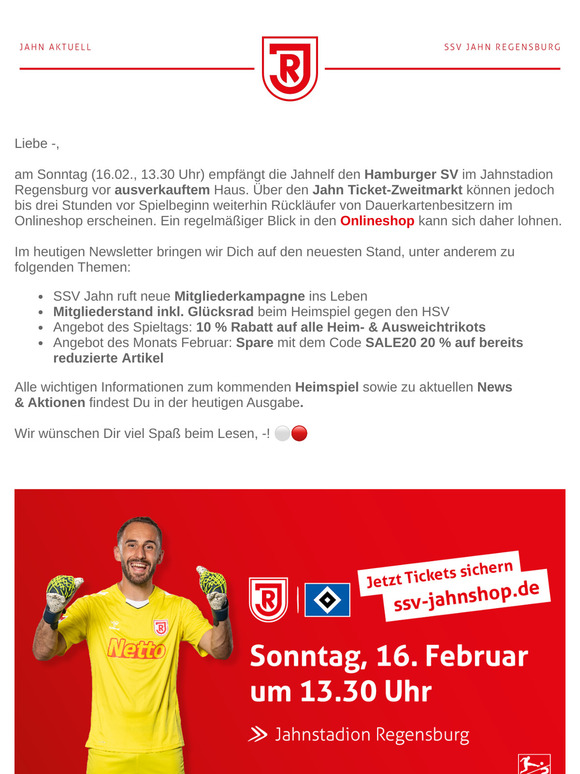 Jahn Aktuell | Spannende Aktionen zum Heimspiel gegen den HSV ⚪🔴