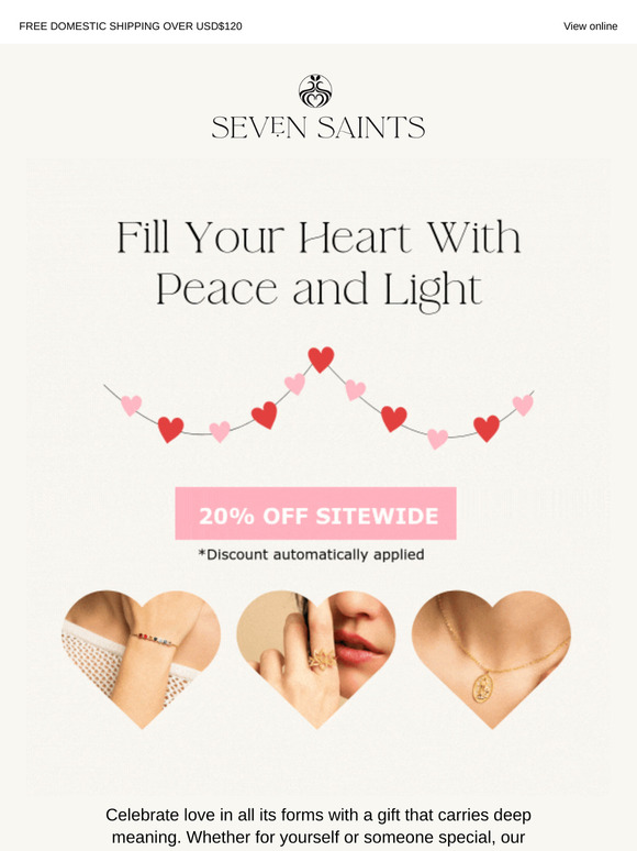 Last Chance! 20% Off Sacred Valentine’s Gifts