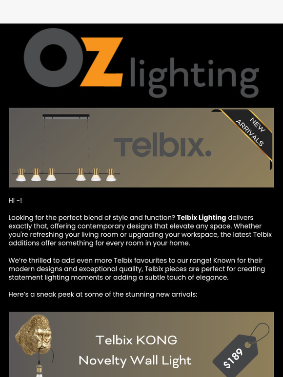 Fresh Arrivals from Telbix Lighting – Shop Now