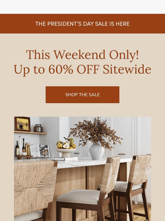 Sitewide Sale - 60% Off on Selected Items