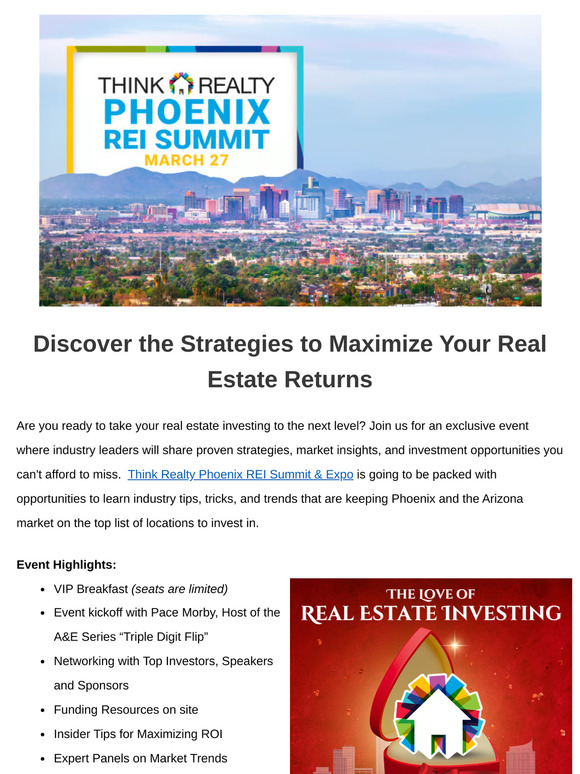 Unlock Exclusive Real Estate Investing Opportunities—We Would LOVE for YOU to Join Us in Phoenix!