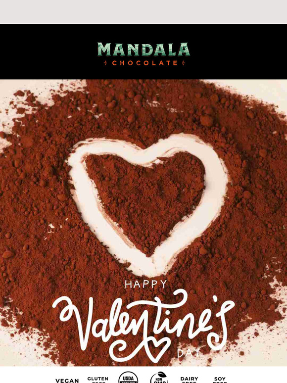 ❤️Happy Valentine's Day from Mandala Chocolate! 🍫🍃