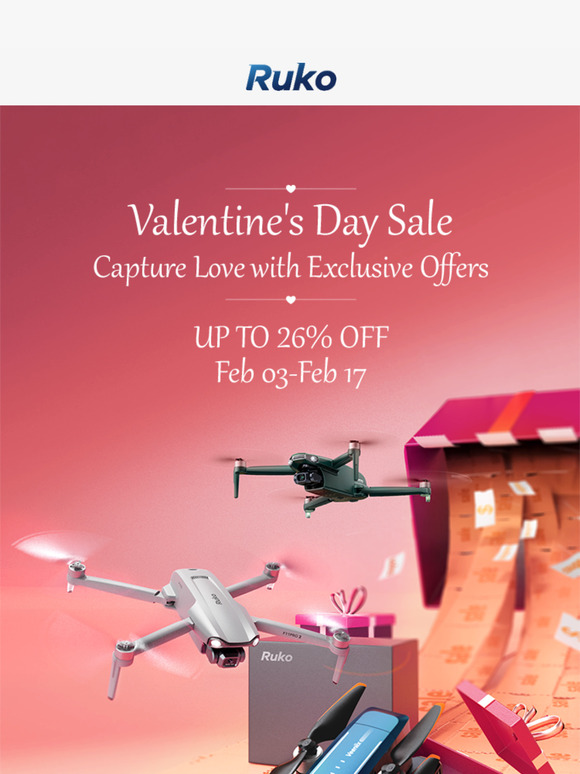 💖 On Valentine's Day, Let Love “Fly High”! Last Chance for Drone Discounts. 🚀