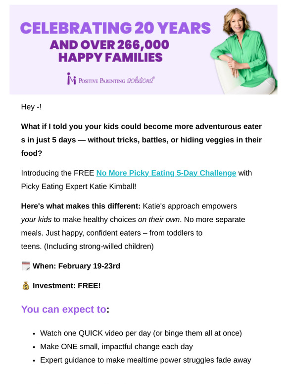 Say goodbye to picky eating in 5 days!