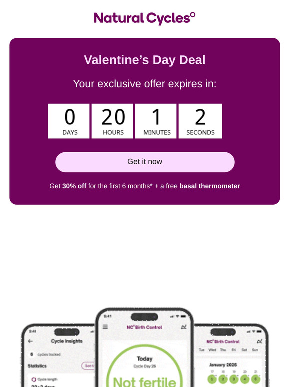 ⚠️ Last chance to get 30% off your first 6 months + a FREE Basal Thermometer
