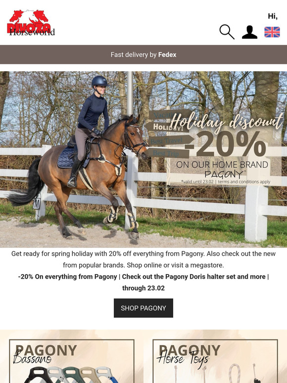 -20% on all Pagony items | Spring holiday is coming! 🐎