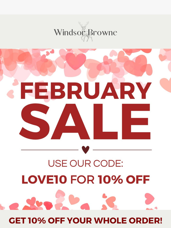 10% OFF EVERYTHING THIS FEBRUARY SALE! 😍