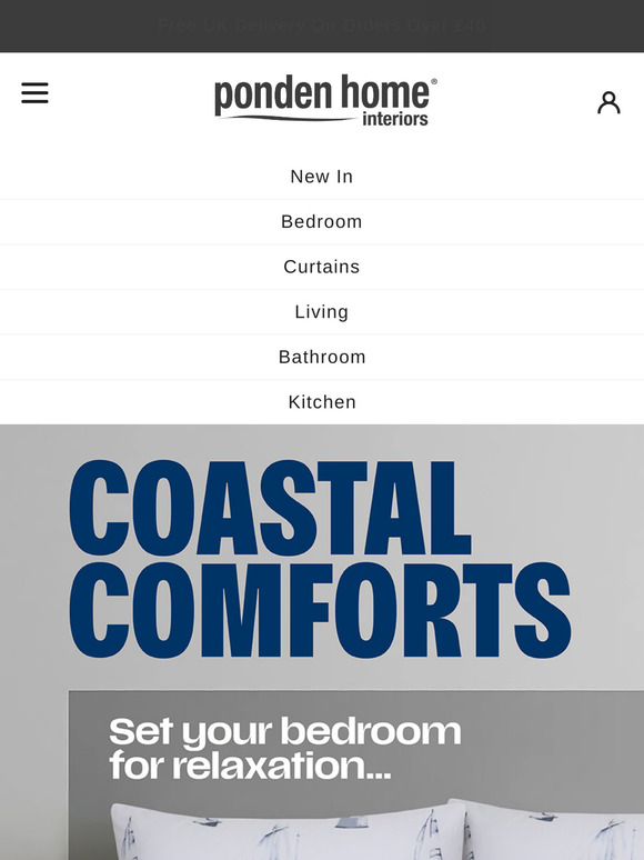 Set Your Bedroom For Relaxation With Our Coastal Comforts...