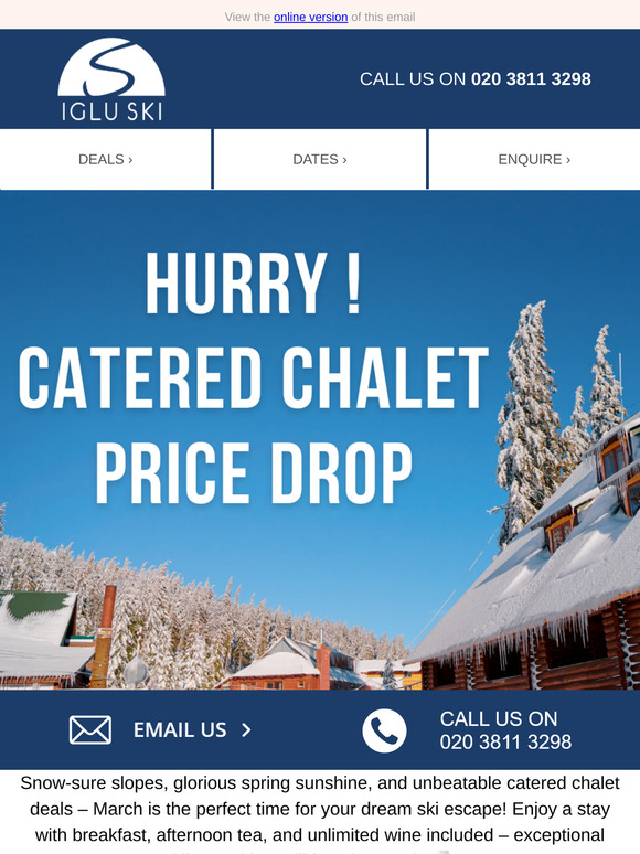 Catered Chalets from Just £785pp – New Lower Prices! ❄️