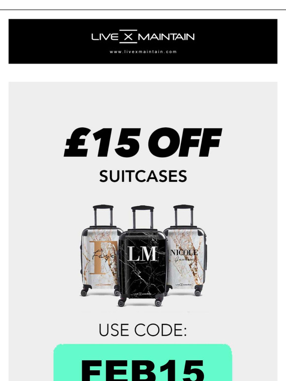 😝 £15 Off Suitcases - Ends in 24Hours