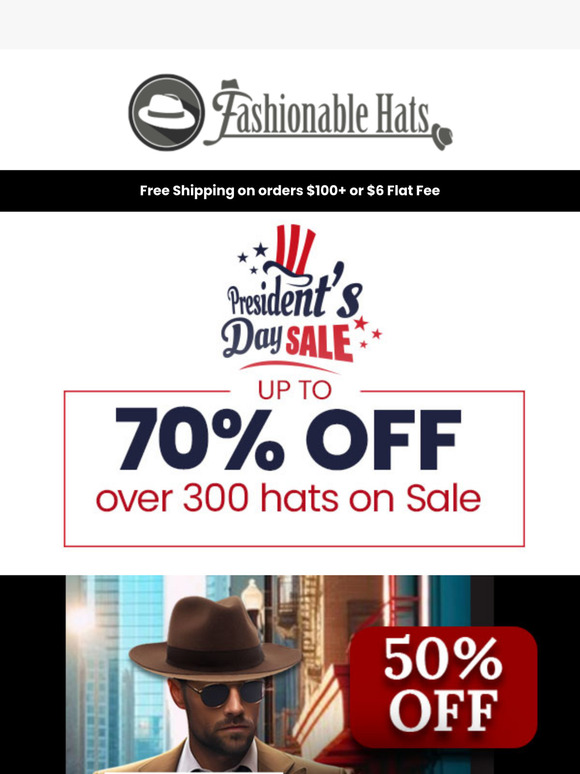 Presidents' Day Sale: Up to 70% OFF