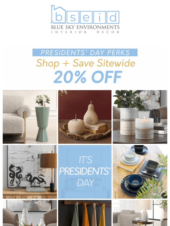 Presidents' Day Perks ~ Save 20% Sitewide