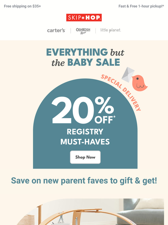 Starts NOW: 20% Off Registry Must-Haves! 👶🏼