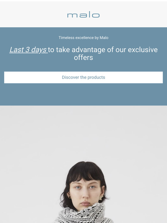 ⭐️ Last 3 days to take advantage of our exclusive offers | A selection of Malo garments now available at a special price