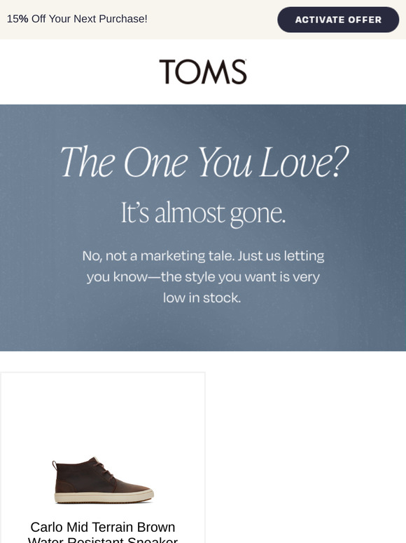 The Style You Love? It’s Going Fast.