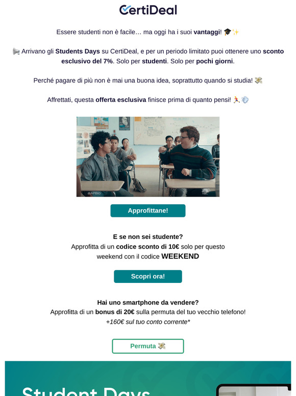 📚 Uno sconto esclusivo solo per gli studenti!