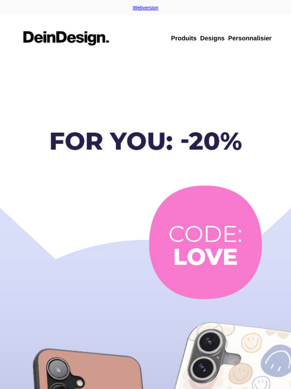 Notre cadeau de la Saint-Valentin pour vous : 20% d'avantage ! ❤️
