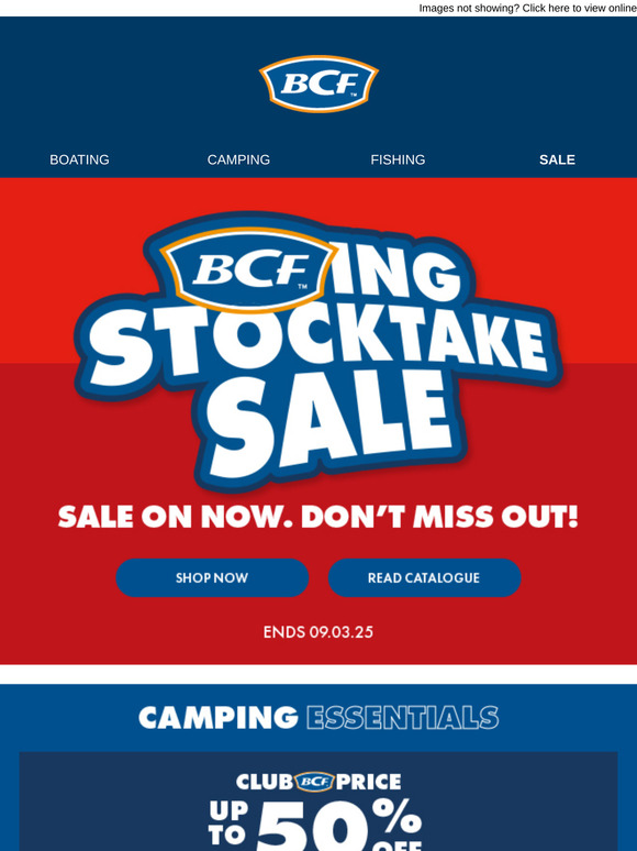 Time for a stock-up? Don't miss our Stocktake Sale!