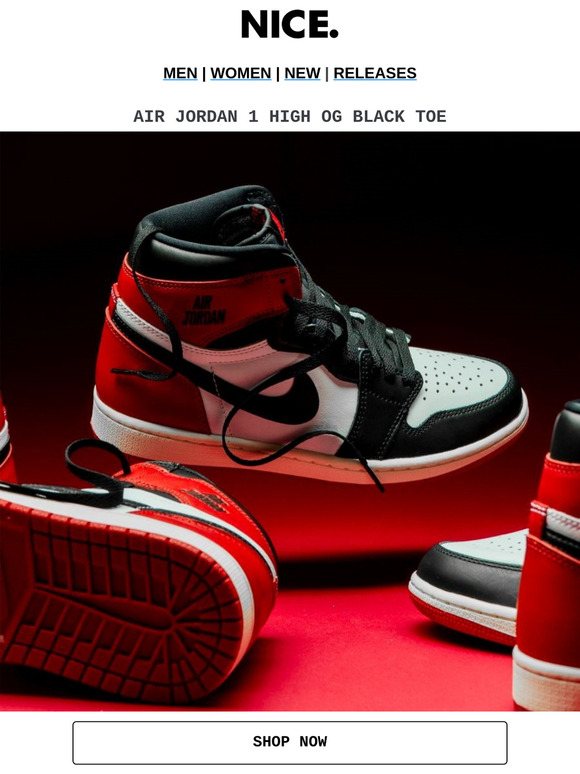 AJ1 BLACK TOE