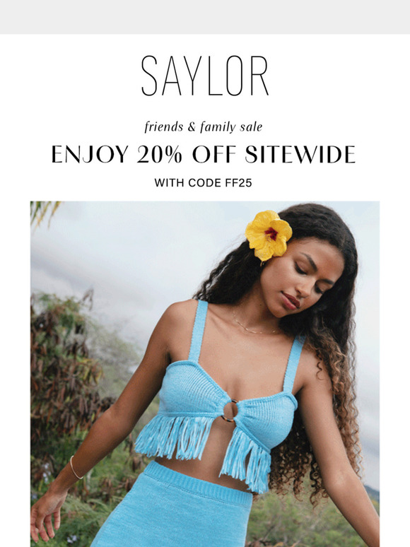 Enjoy 20% off Sitewide