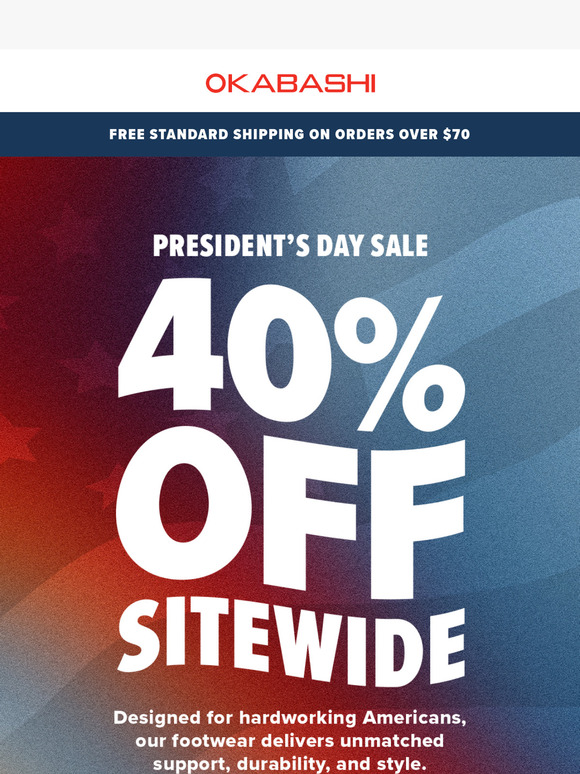 A Presidential Perk: 40% Off!