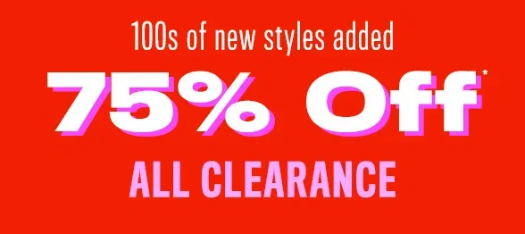 75% off Clearance