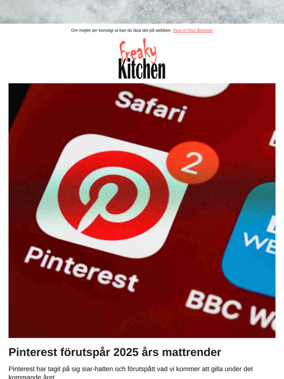 Nyfiken på Pinterest mat-trender för 2025?